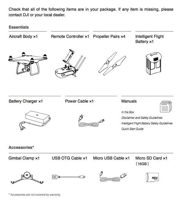 DJI Phantom 4 What's Included