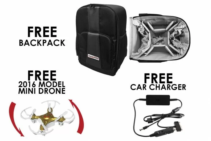 Free Mini Drone + Backpack + Car Charger