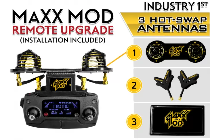 MaXX MOD DJI Mavic Pro Range Extender 3 Antenna Kit + Installation - Bundle & Save!