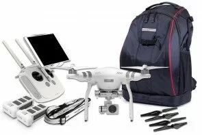 Phantom 3 Advanced Package Compact Backpack, Extra Battery & Carbon Fiber Props