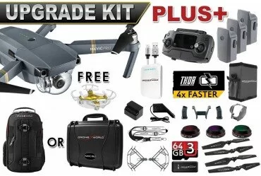 DJI Mavic PRO UPGRADE PLUS Kit w/ Backpack or Case, 3 Batteries + Thor Charger, Lens Filters & More