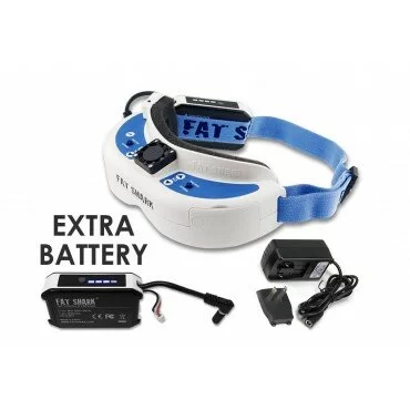 Fat Shark DominatorV3 HD FPV Goggles Kit with Extra Battery & Wall Charger