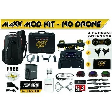 DJI Mavic PRO & Platinum MaXX Mod Long Range Kit Accessories ONLY Bundle w/ Backpack or Hard Case, Lens Filters, Sunshade & More