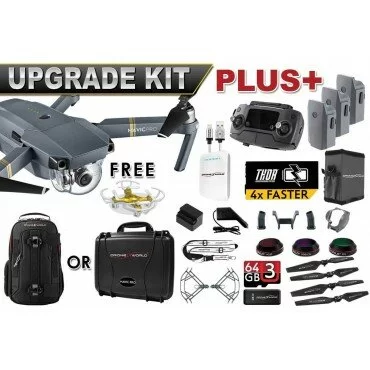 DJI Mavic PRO UPGRADE PLUS Kit w/ Backpack or Case, 3 Batteries + Thor Charger, Lens Filters & More